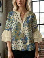 Women's Blouse with Beautiful Floral Design
