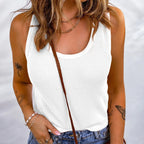 Women's Sleeveless Waffle-Knit Top
