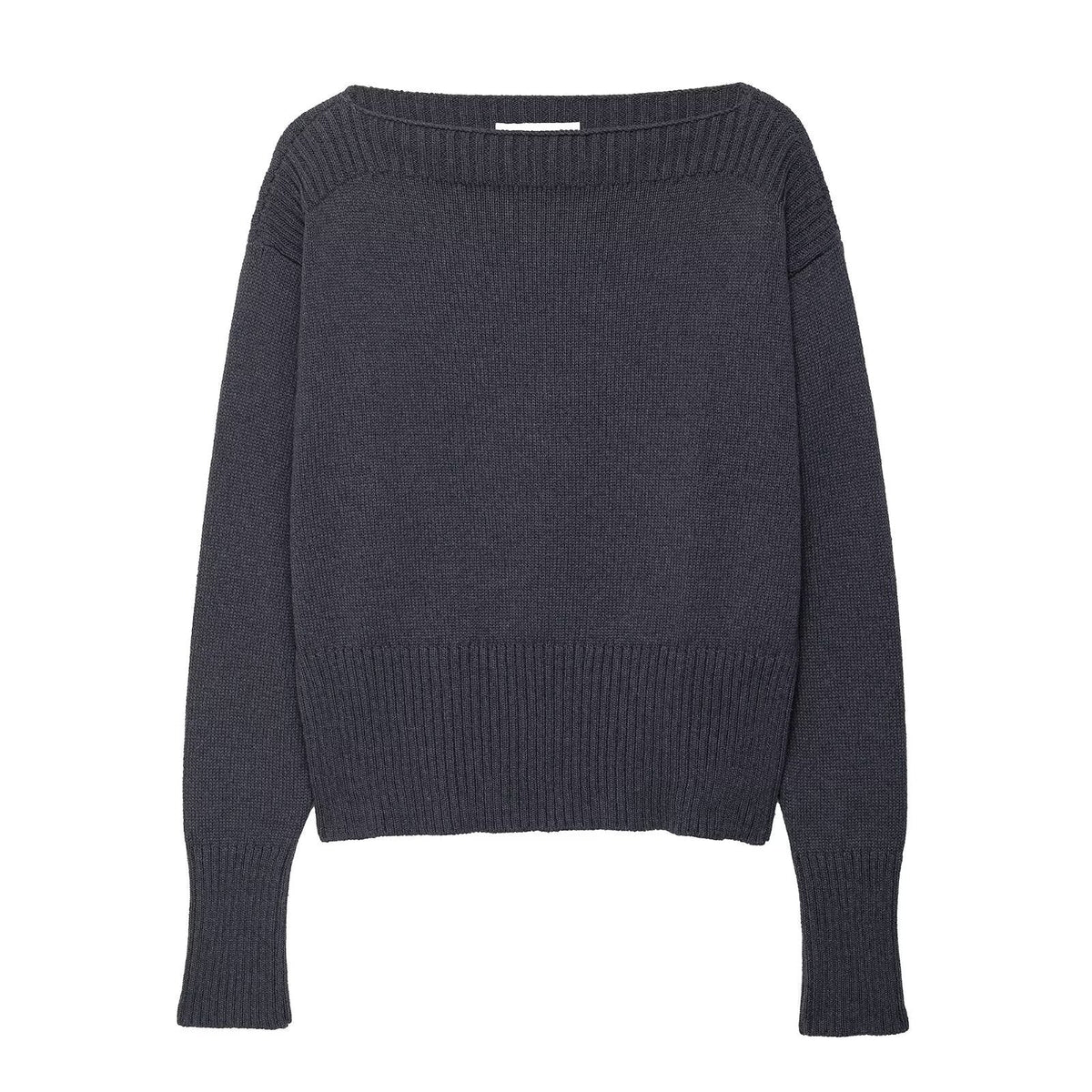Women's Elegant Oversized Knit Sweater with Wide Round Neck