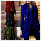 Women's Elegant Trench Coat with Double-Breasted Design