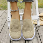 Women's Breathable Slip-On Sneakers with Elastic Insert