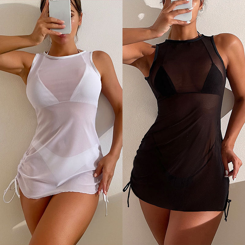 Women's Swim Dress with Adjustable Side Ties