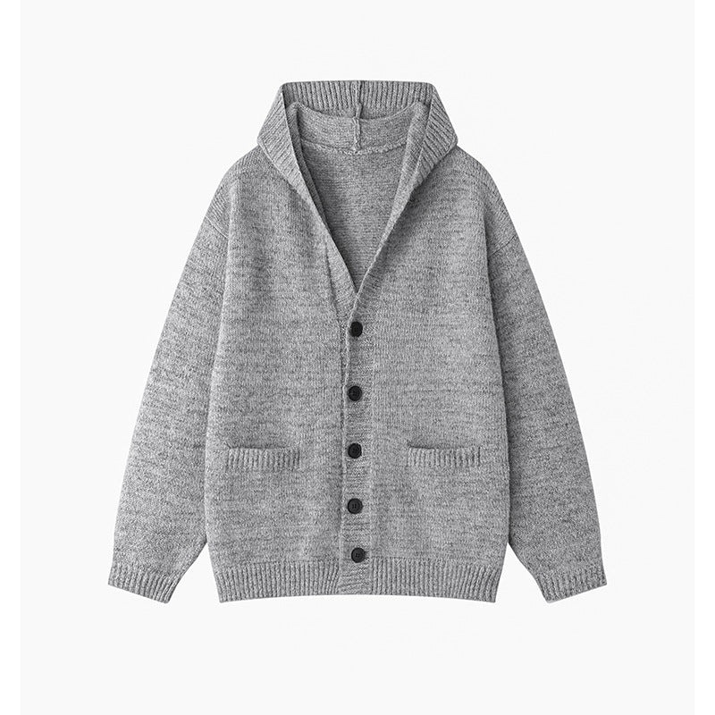Women's Cozy Cardigan with Open Collar and Practical Pockets