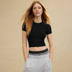 Women's Crop T-Shirt with Figure-Hugging Cut