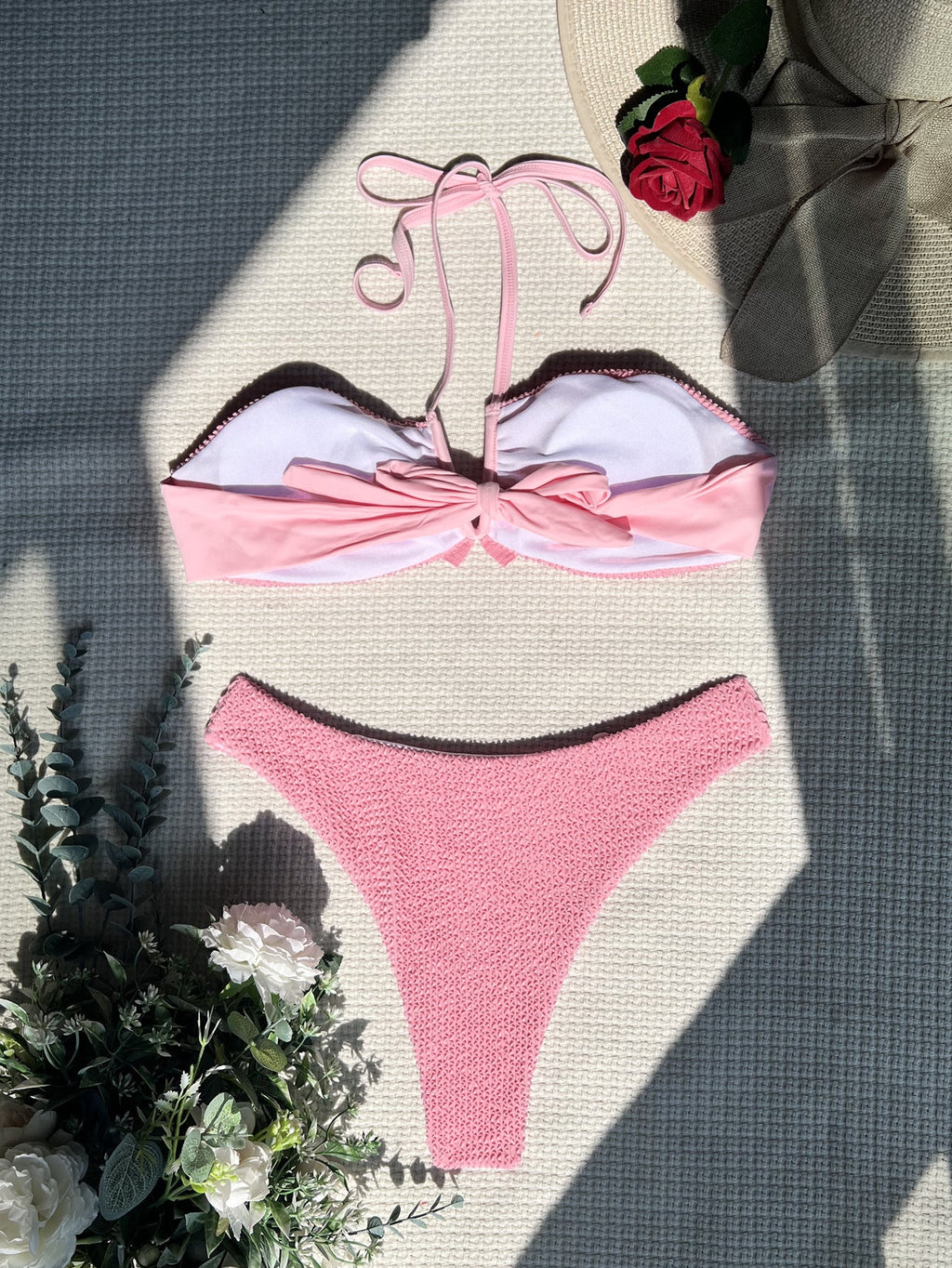 Women's Bandeau Bikini with Refined Ruffle Details