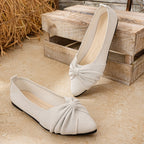 Women's Ballet Flats with Decorative Knot and Comfortable Lining