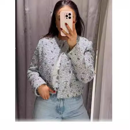 Women's Elegant Jacket with Textured Design