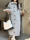 Chunky Knit Button-Up Coat