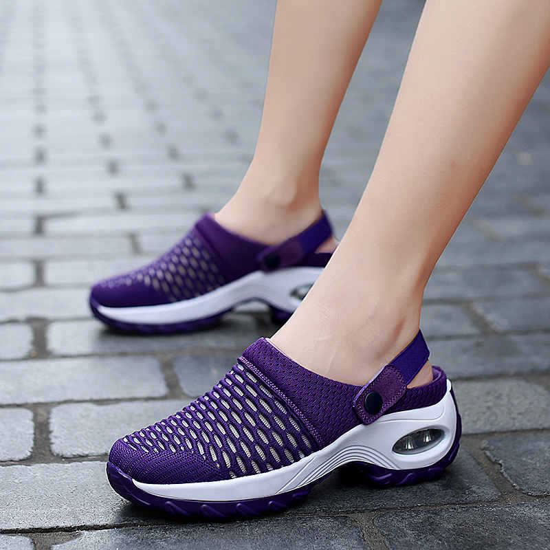 Women's Breathable Clogs with Elastic Comfort and Non-Slip Sole