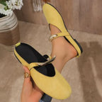 Women's Ballet Flats with Elegant Strap Trim