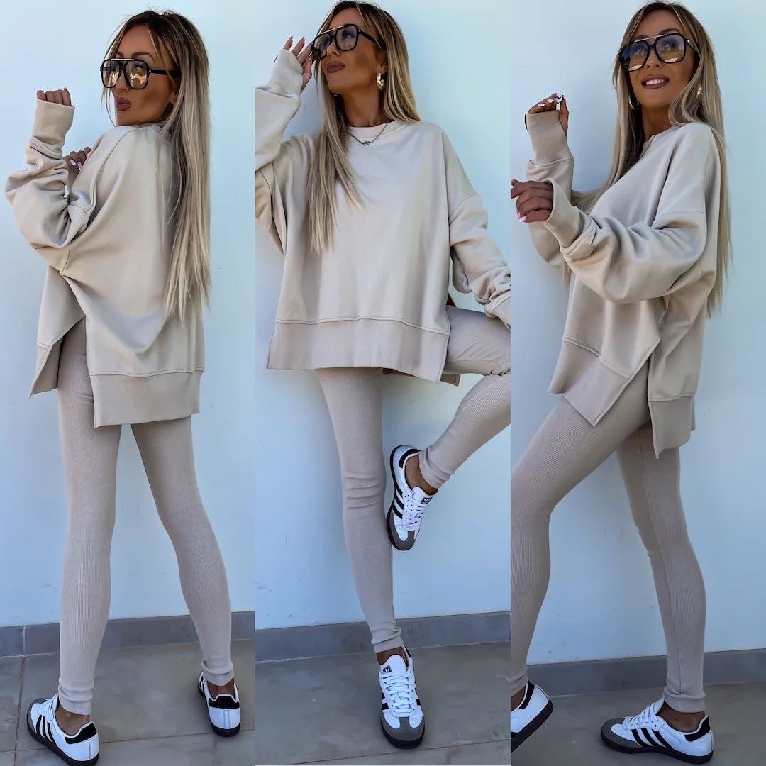 Women's Casual Oversized Sweater and Leggings Set