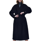 Women's Elegant Long Coat with Wide Lapel and Belt