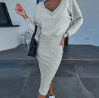 Women's Elegant Sweater and Pencil Skirt Set