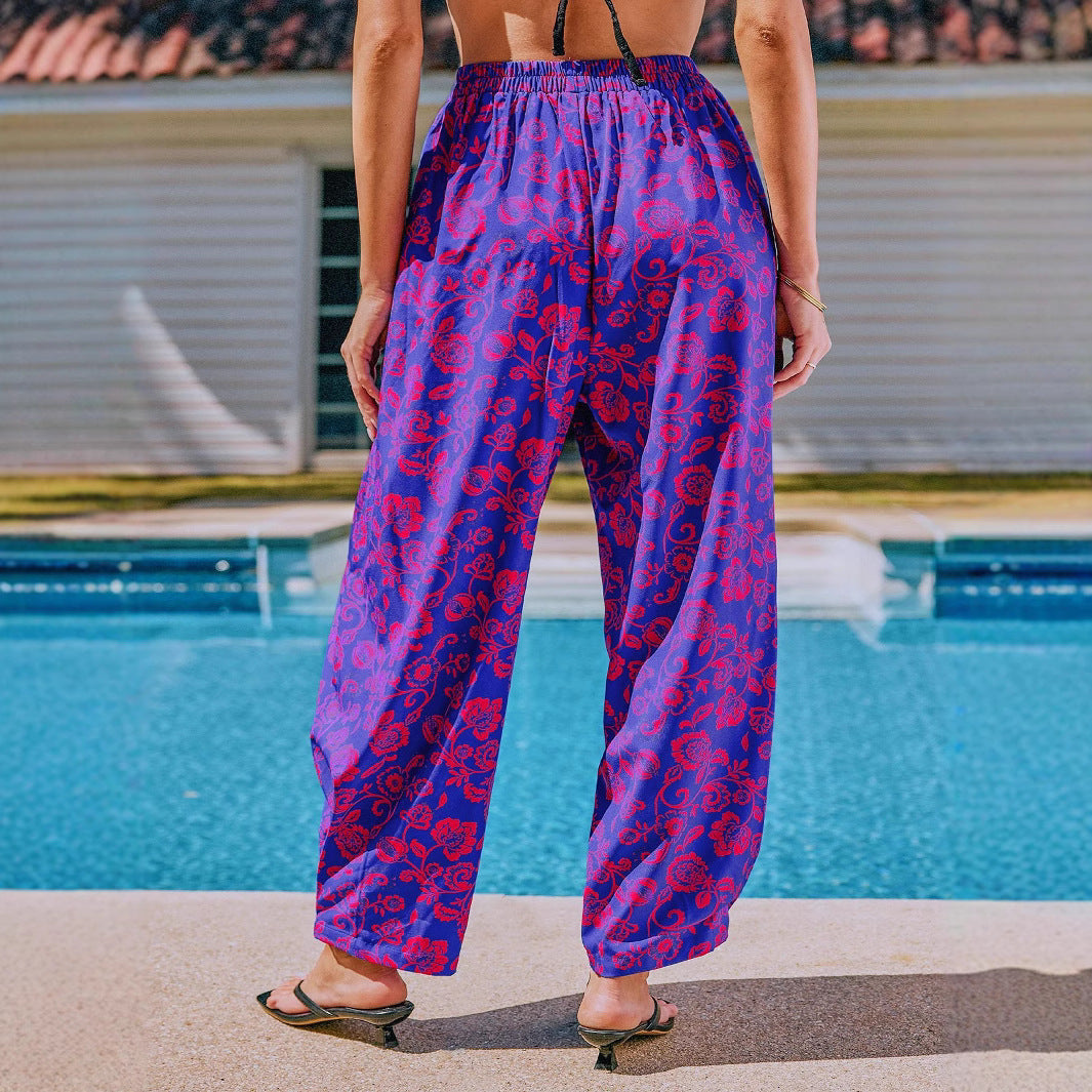 Women's Elegant and Casual Print Pants