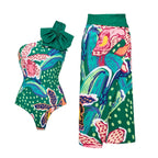 Women's Swimsuit Set with Colorful Pattern