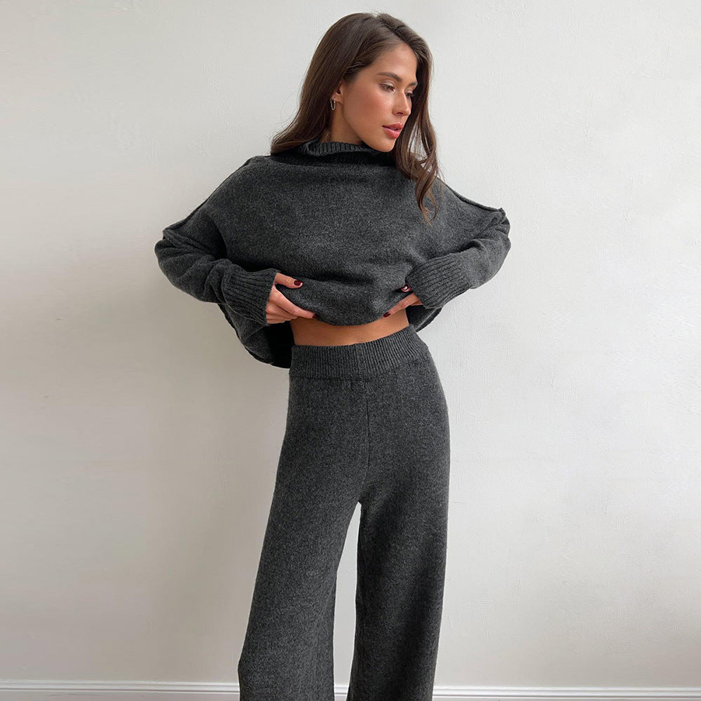 Women's Cozy High-Neck Knit Set