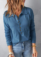 Women's Long-Sleeve Textured Shirt