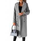Elegant Double-Breasted Coat with Modern Cut