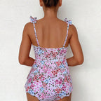 Women's Swimsuit with Ruffle Design and Floral Print