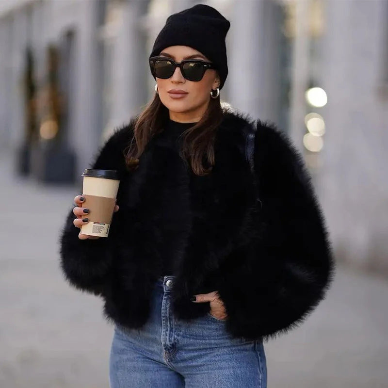 Elegant Faux Fur Jacket