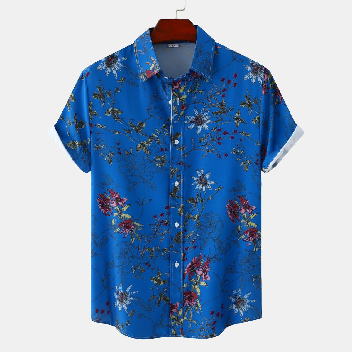 Women's Short Sleeve Shirt with Floral Accents and Modern Cut