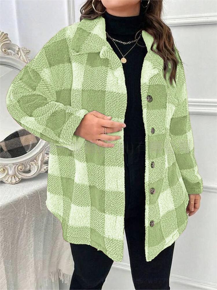 Women's Flowy Plaid Overshirt