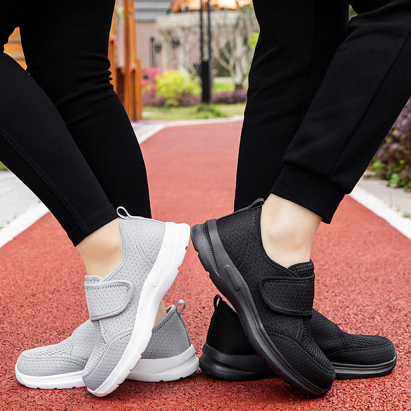 Women's Breathable Casual Shoes with Adjustable Hook-and-Loop Closure