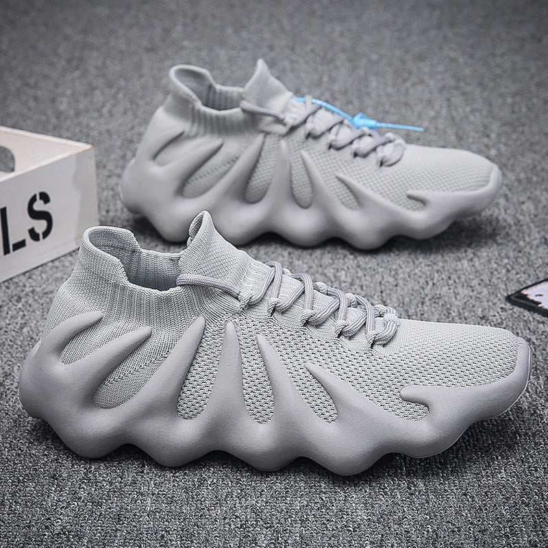 Women's Breathable Casual Sneakers with Elastic Collar and Innovative Sole