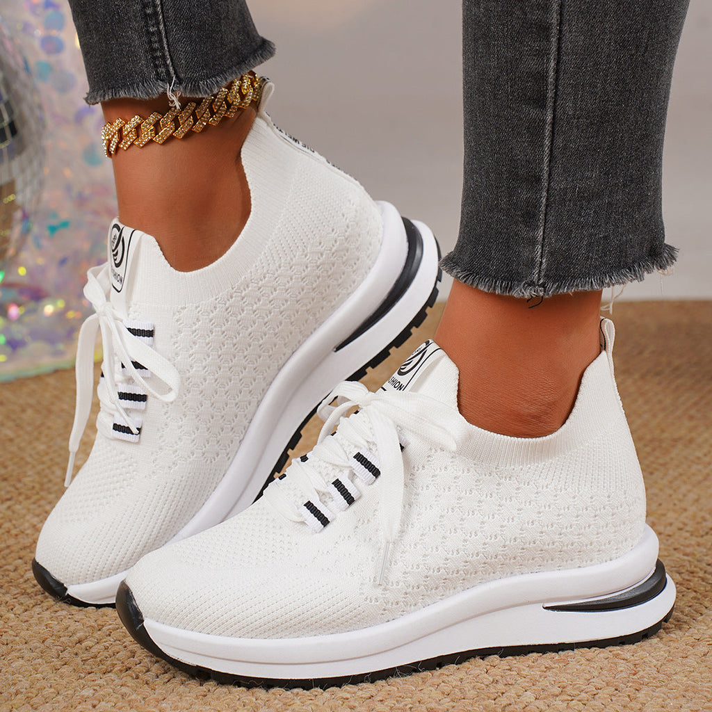 Women's Breathable Running Sneakers with Flexible Upper