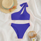 Women's Asymmetrical Bikini with Fashionable Cut-Outs