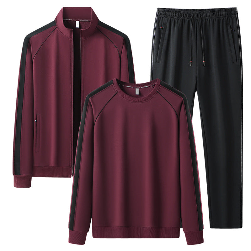 Men's Three-Piece Leisure Training Suit Set