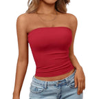 Women's Elastic Bandeau Top with Form-Fitting Cut