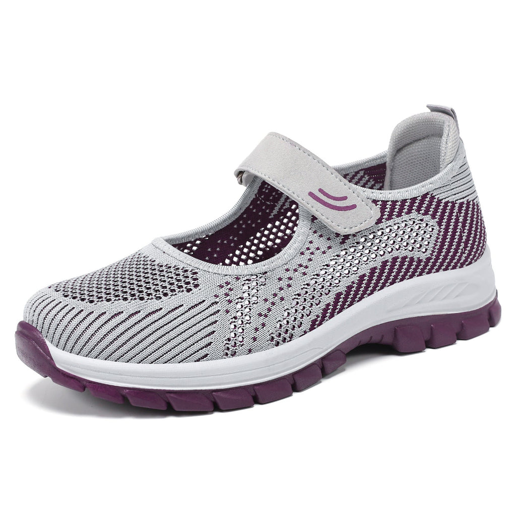 Women's Breathable Fitness Shoes with Practical Velcro Closure