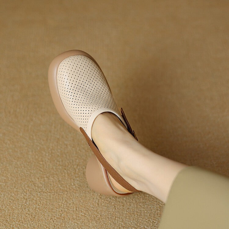 Women's Breathable Clogs with Fashionable Perforation Design
