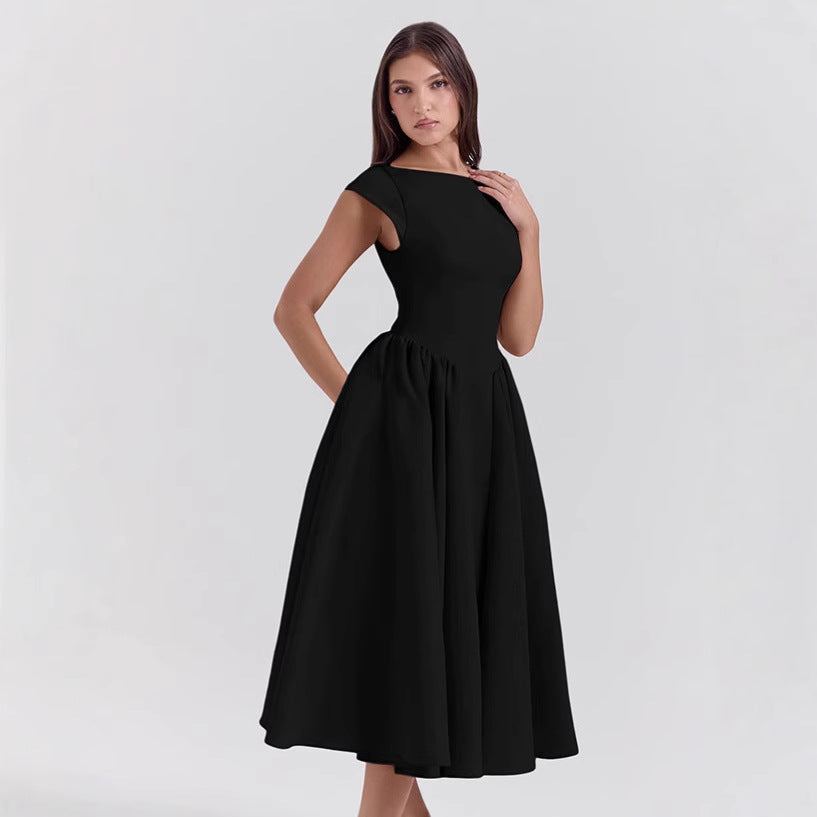 A-Line Cocktail Dress with Tailored Waist