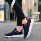 Women's Breathable Running Sneakers with Elastic Upper