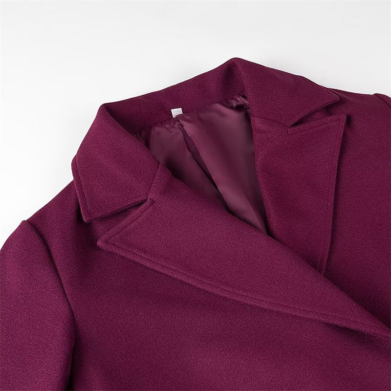 Women's Elegant Double-Breasted Coat with Modern Cut