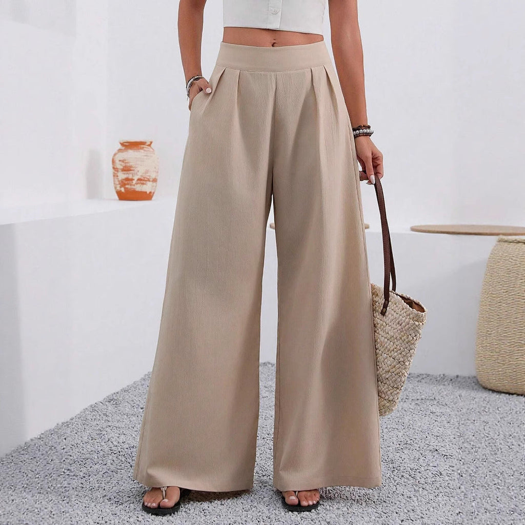 Women's Elegant Wide-Leg Pleated Pants