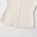 Women's Fitted Short-Sleeve Ribbed Shirt
