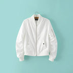 Women's Bomber Jacket with Practical Pockets and Sporty Cut