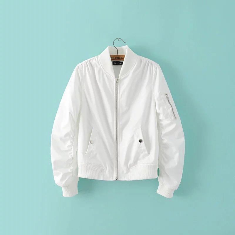 Women's Bomber Jacket with Practical Pockets and Sporty Cut