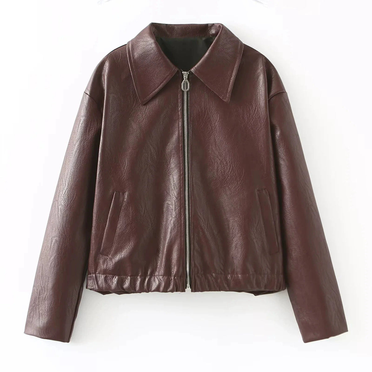 Women's Elegant Faux Leather Jacket