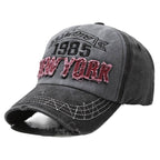 Men's Distressed Cotton Graphic Baseball Cap