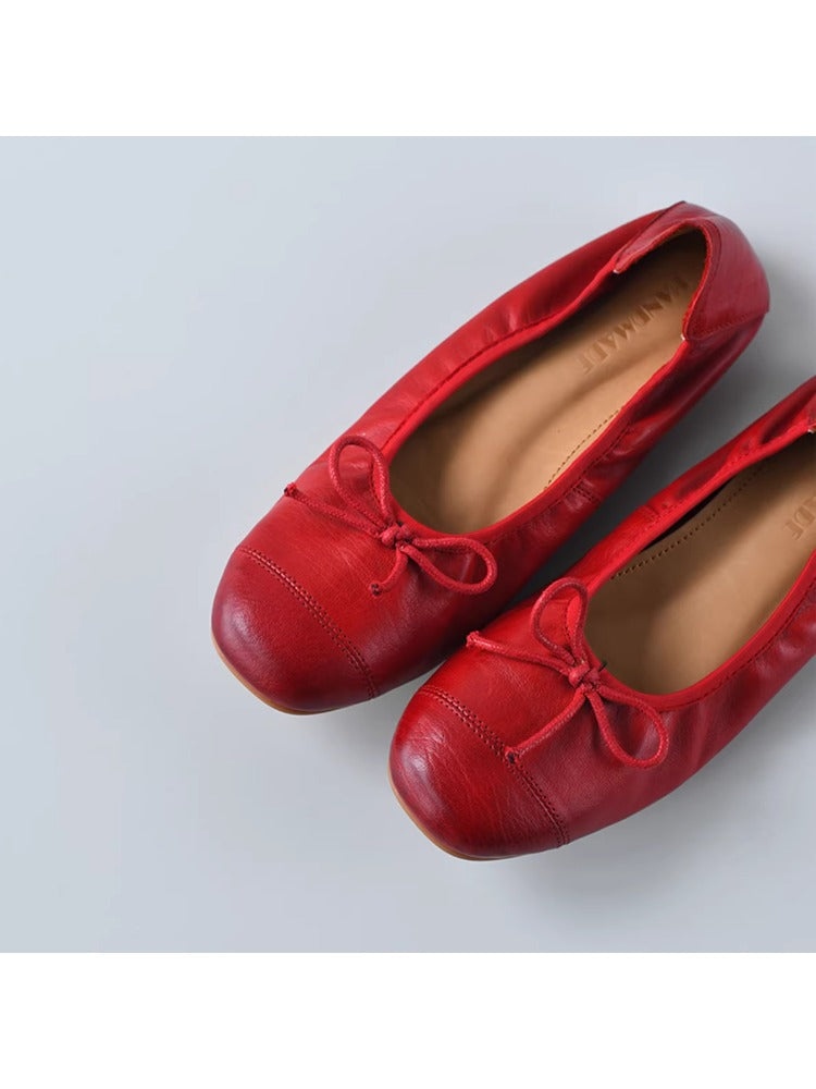 Women's Ballet Flats with Bow Detail