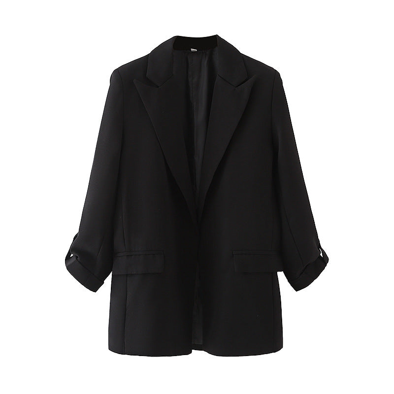 Elegant Blazer Jacket with Modern Cut and Textured Fabric