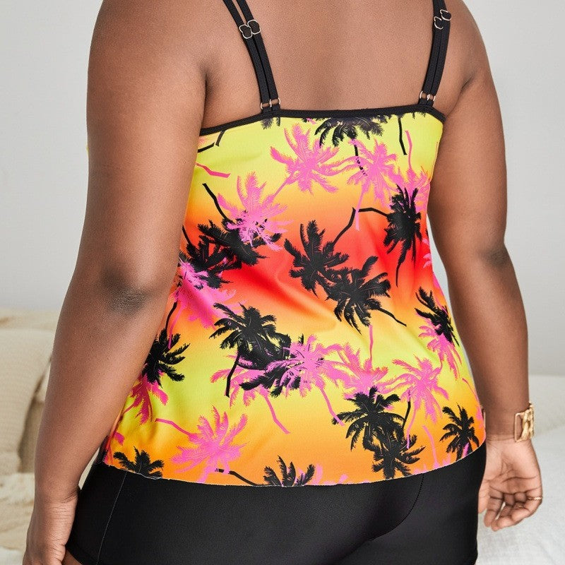 Women's Palm Print Swim Set