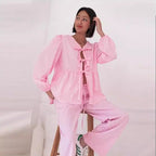 Women's Blouse with Playful Ruffle Details and Gathering