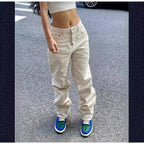 Women's Cargo Jeans with Functional Pockets