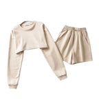 Women's Casual Crop Top and Shorts Set