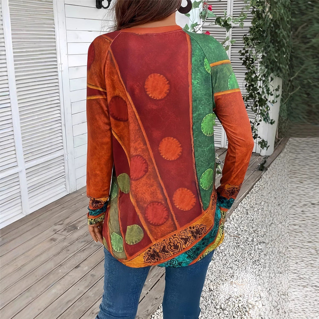 Women's Artfully Designed Long-Sleeve Shirt